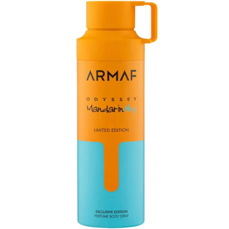 Armaf Odyssey Mandarin Sky Limited Edition Exclusive Perfume Body Spray For Men 200ml Orange & Blue Bottle Design