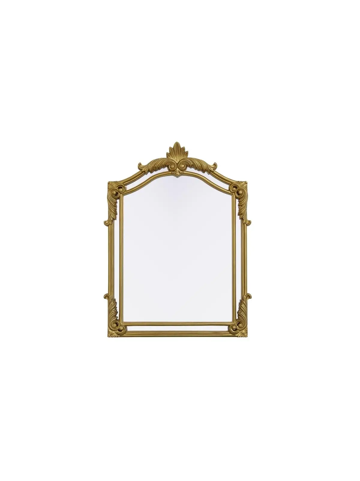 212 MAIN Madeline Classic Antique Gold Leaf Rectangle Wall Mirror - 31.5x42 in. Resin Frame, Antique Iron Hanging Home Decor for Kitchen/Bath (Model MR7A3242GF), Traditional