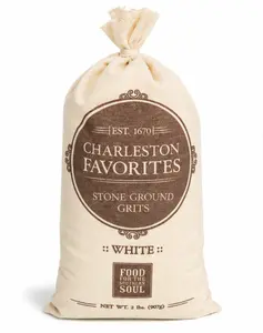 Charleston Favorites Natural Traditional Stone-Ground White Corn Grits, 2 lbs, Rich in Authentic Flavor