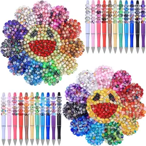 SQ-HDJ069 260 Pieces Large Hole Fairy Wand Garden Beads, Assorted European Craft Beads Mixed Color Lampwork Spacer Beads,European Large Hole Beads for DIY Jewelry Making Supplies (Multicolor 11 Color)