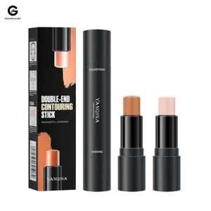 2-in-1 Contouring & Brightening Stick - Blendable Buildable Coverage for Defined Features by YANQINA Bronzer Makeup Daily 01# Ivory White + Dark Coffee Color