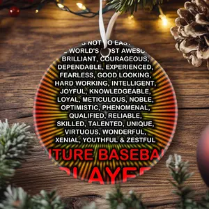 Christmas Ornaments Drippiest Mlb Player Hey Its Not So Easy Being Future Baseball Player Birthday Acrylic Gift For Friends