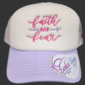️ Faith Over Fear Trucker Hat – Embroidered Christian Hat