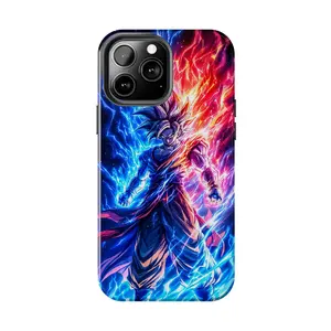 DragonS BallS Saiyan Warrior Legacy Phone Shell - Powerful Lightning Strike Graphic Case Compatible with iPhone 7, 8, X, 11, 12, 13, 14, 15, 16 17 & Samsung Galaxy S21, S22, S23 & S24 S25 series