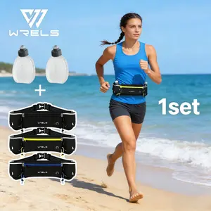 Wrels 180ML Outdoor Portable Waist Bag Water Bottle Set, Marathon Running Sports Fitness Belt Bag, Arc-Shaped Hydration Solution