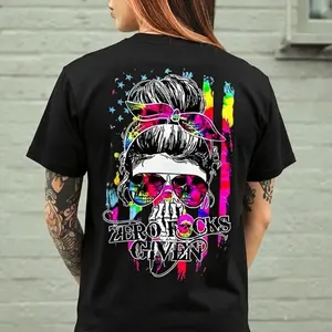 Graphic T-shirt ZERO S GIVEN Print Women's T-Shirt Trending Shirt 25 Gift for Women Men Viral TikTok Trendy Sarcastic Tee Unisex Casual Streetwear Oversized Outfit Everyday Wear Birthday Gift Gift for Her Him
