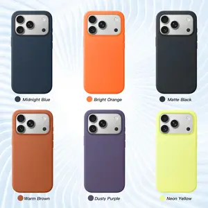 Suitable for iPhone 17 Series (17 Pro Max/Pro/17/Air) Liquid Silicone Case | Soft Texture, Shock-Absorbent, Anti-Scratch & Anti-Fingerprint, Multi-Color (Midnight Blue/Bright Orange etc.) | Ideal for Daily Use, Comfortable Grip & Full-Body Protection