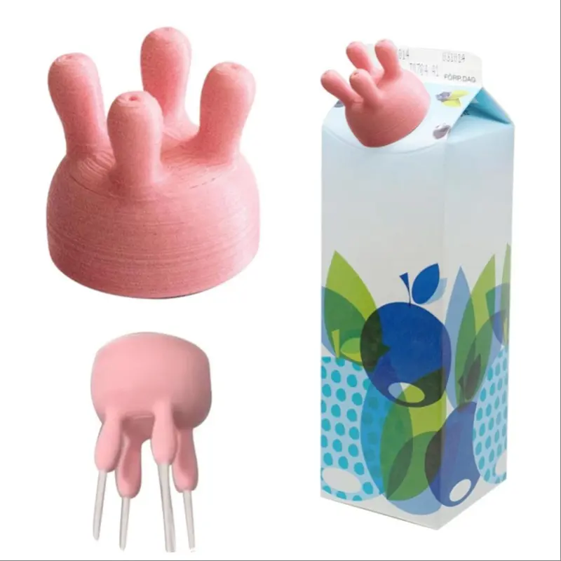 3D Printed Milk Lid Carton with Rotatable Cow Model Design, Whimsical Stylish Dairy Container Accessory for Kitchen Storage Solutions, Kitchen Utensils, Kitchen Storage Gadgets, Kitchen Accessories