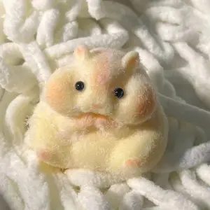 Taba Squishy Toy Mochi Toy Mushy Silicone Fuzzy Cute Hamster Handmade Squishy Toy Tabby Hamster Stress Release Hand Relax Gifts Artificial