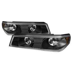 2004-2012 Chevrolet Colorado GMC Canyon Corner Lights (Matte Black Housing/Clear Lens)