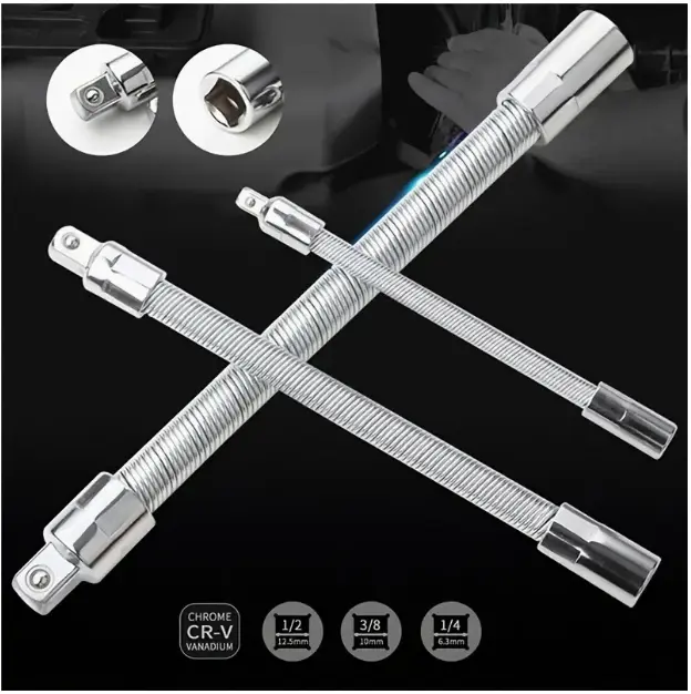 3-in-1 Electric Wrench Kit | Flexible Shaft, Strong Connector & Extension Rod for Home DIY, Car Repairs & Office Maintenance