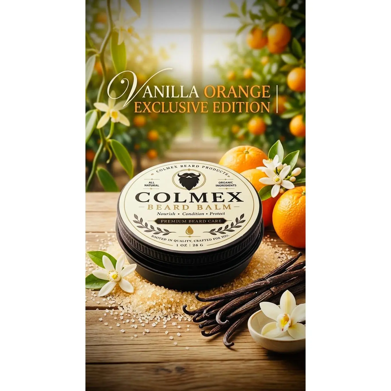 Vanilla orange swirl beard balm 1oz
