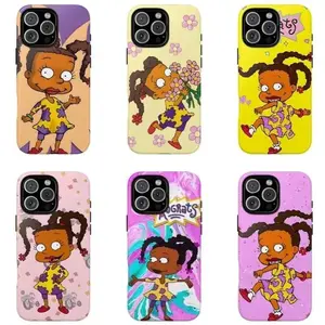 90s Rugrats Susie Cartoon Nostalgic Animation Fan Gift Phone Case, Rubber Cellphone Casing - Heavy-Duty Shockproof Handheld Devices Cover, Sweet Childhood Aesthetic for iPhone 17 Pro Max,16 Air,15,14,13,12,11