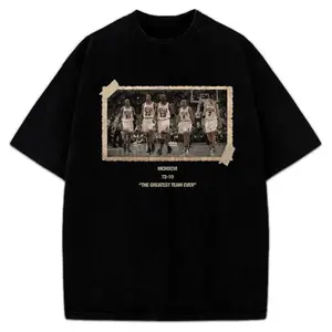 1996 Chicago Squad Vintage Photo T-Shirt The Greatest Team Ever 72-10 Crewneck Cotton Tee  SIZE:S-5XL