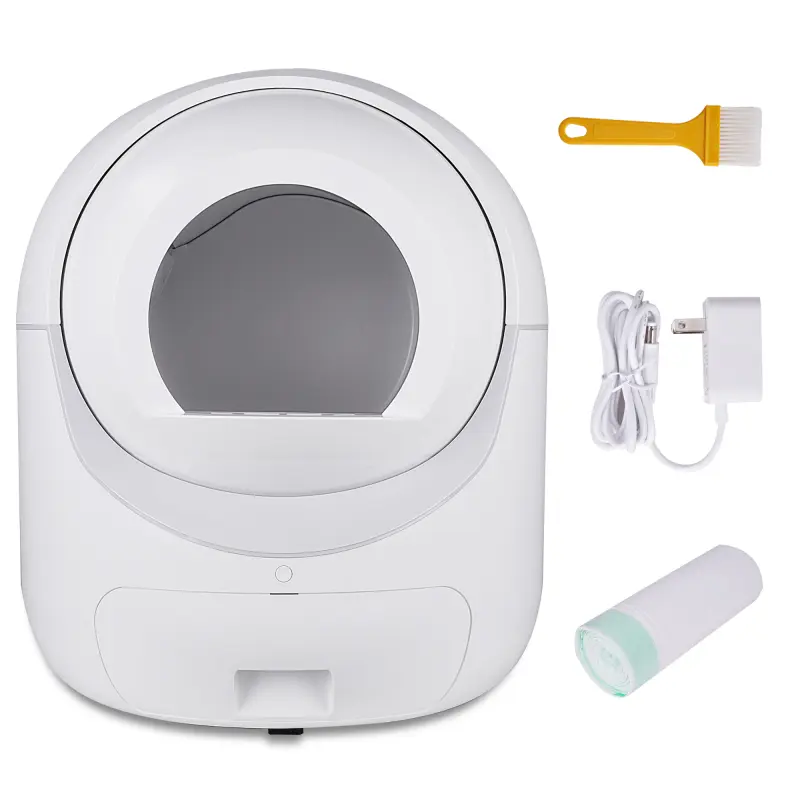 Smart Automatic Cat Litter Box, Automatic Scooping and Odor Removal, App Control, Support 5G&2.4G WiFi for Multiple Cats, Double Odor Removal