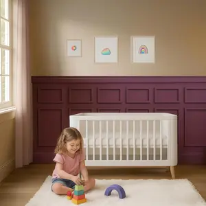 Board and Batten Wall Panel Kit- 34 count Bottom Wall Molding Peel and Stick Panels - Decorative Wainscoting Panel - Paintable Accent Panel Kit for a Stylish Upgrade to Any  Decor