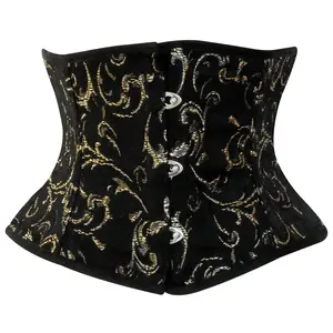 Gold Brocade Mini Cincher corset - Waist Trainer Short torso