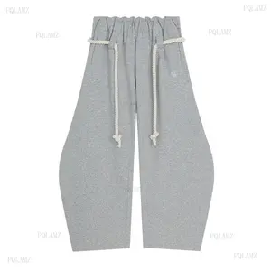 2025 Baggy Wide Leg Pants Women Casual Elastic Waist Lantern Trouser Sweatpants Baggy Barrel Sweatpants Comfort Drawstring Womenswear Bottom Wideleg Basic Maxi Minimalist