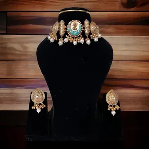 Gold and Turquoise choker set