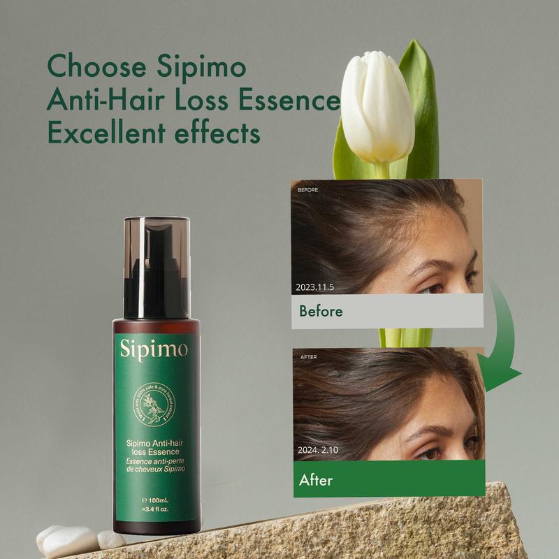 Sipimo Anti  Loss Essence Oil Promotes Healthy  Growth And Restores Dry And Damaged Care, Haircare Comfort Scalp Stimulator  Growth Oil Blend With Ginseng And Polygonum Multiflorum For Nourishing And Hydrating All Types Repair Spray