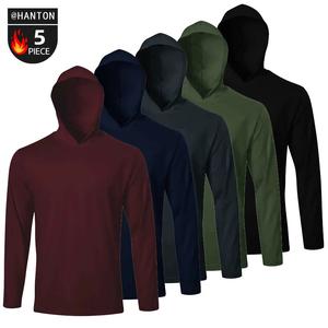 5 Pack Men's Athletic Hoodies LongSleeve Fishing Shirts for Men Sun ProtectionShirts Lightweight Rash Guards gym outfitsworkout tops gym shirts
