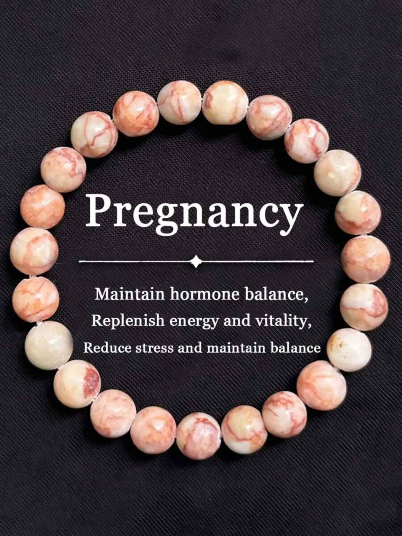 1pc/Red Marble Bracelet Perfect Ladies Bracelet Retro Style Friendship Bracelet Can Be Used As A Daily Gift For Family And Friends
