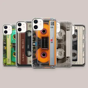 Retro Cassette Phone Case Nostalgia VHS Cover for iPhone 17 16 15 14 13 12 11 Pro Max, SS Galaxy S26 S25 S24 Ultra
