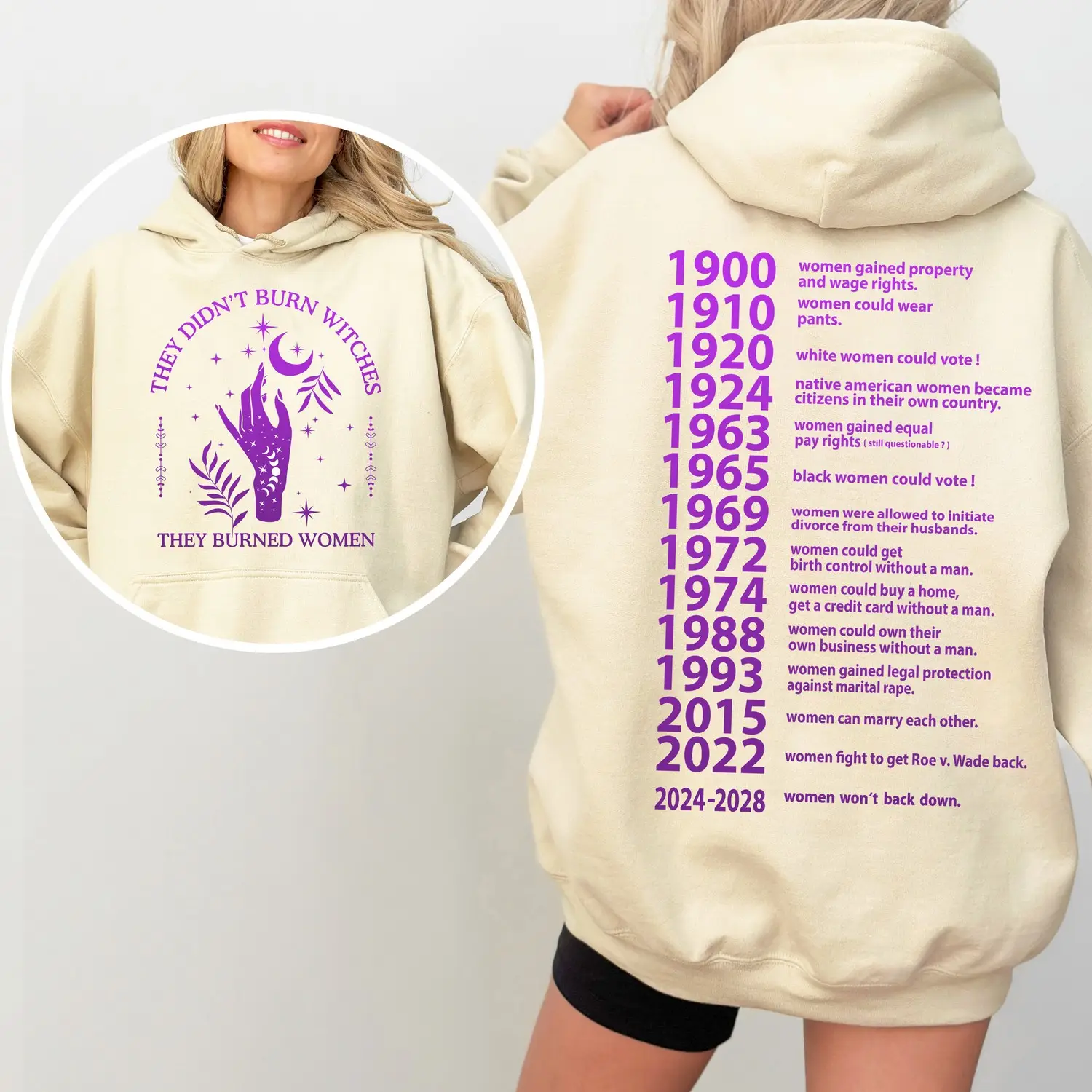 Feminist Shirt, 2024-2028 Women Won't Back Down, They Didn't Burn Witches They Burned Women Shirt, Women's Rights Shirt, Vote for Women Rights Shirt,