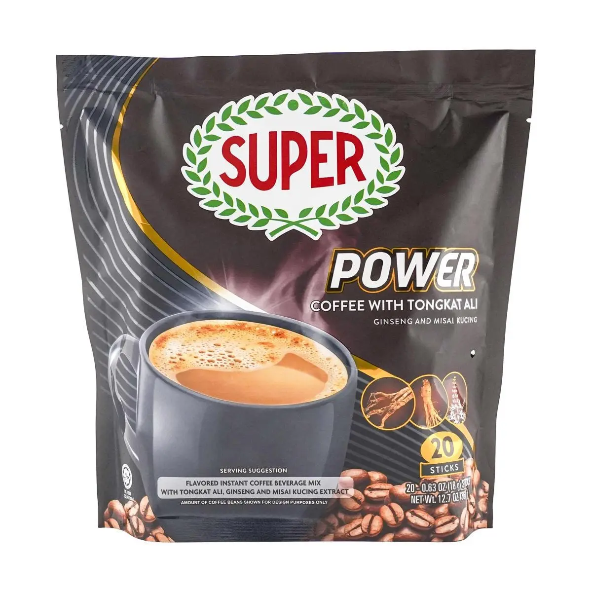 SUPER Singapore 6-in-1 Instant Coffee Mix, 20 Sachets (360g) - Rich & Smooth Blend SUPER Singapore 6-in-1 Instant Coffee Mix, 20 Sachets (360g) - Rich & Smooth Blend