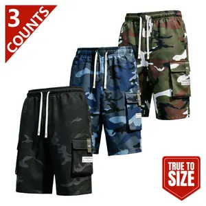 Men's 3-Pack Camo Cargo Shorts – Multi-Pocket Design, Drawstring Waistband, Casual Streetwear Shorts, Perfect for Everyday Wear & Urban Styling SpringStatements