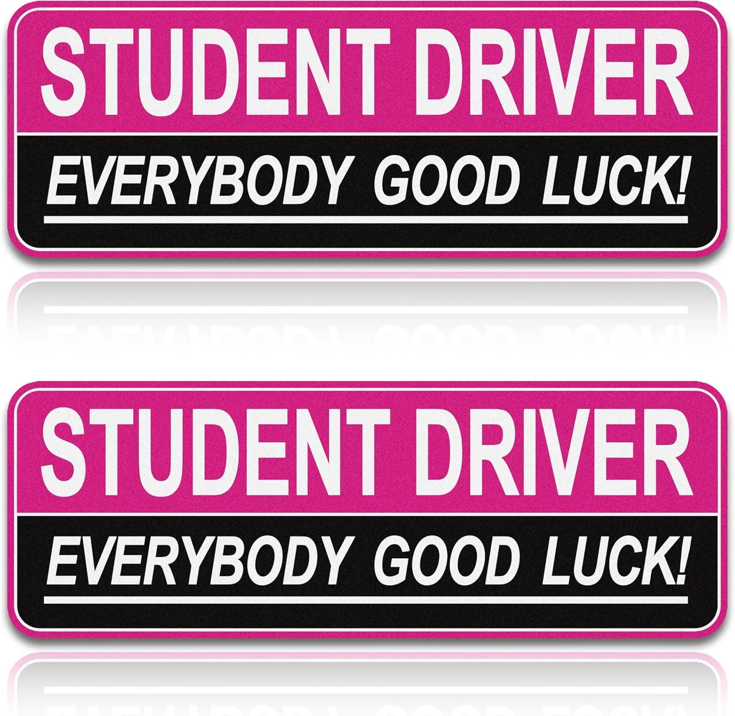 Student Driver Car Magnet, Safety Warning Bumper Sticker for New Rookies - Colorful, Reflective, Weather Resistant Car Accessories, Sticker For Cars, Car Stickers Decals