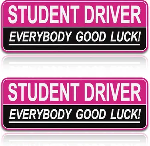 Student Driver Magnet for Car,Safety Warning Be Patient New Driver Sticker-Colorful,Eflective,Weather Resistant Bumper Sticker Magnetic Reflective Rookie Drive