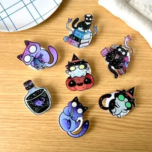 2D Flat Cartoon Starry Sky Bottle Gradient Color Cat Phone Case Stand | Acrylic, Sticky Pad, Multiple Patterns, Foldable, Suitable for Home, Office, Travel