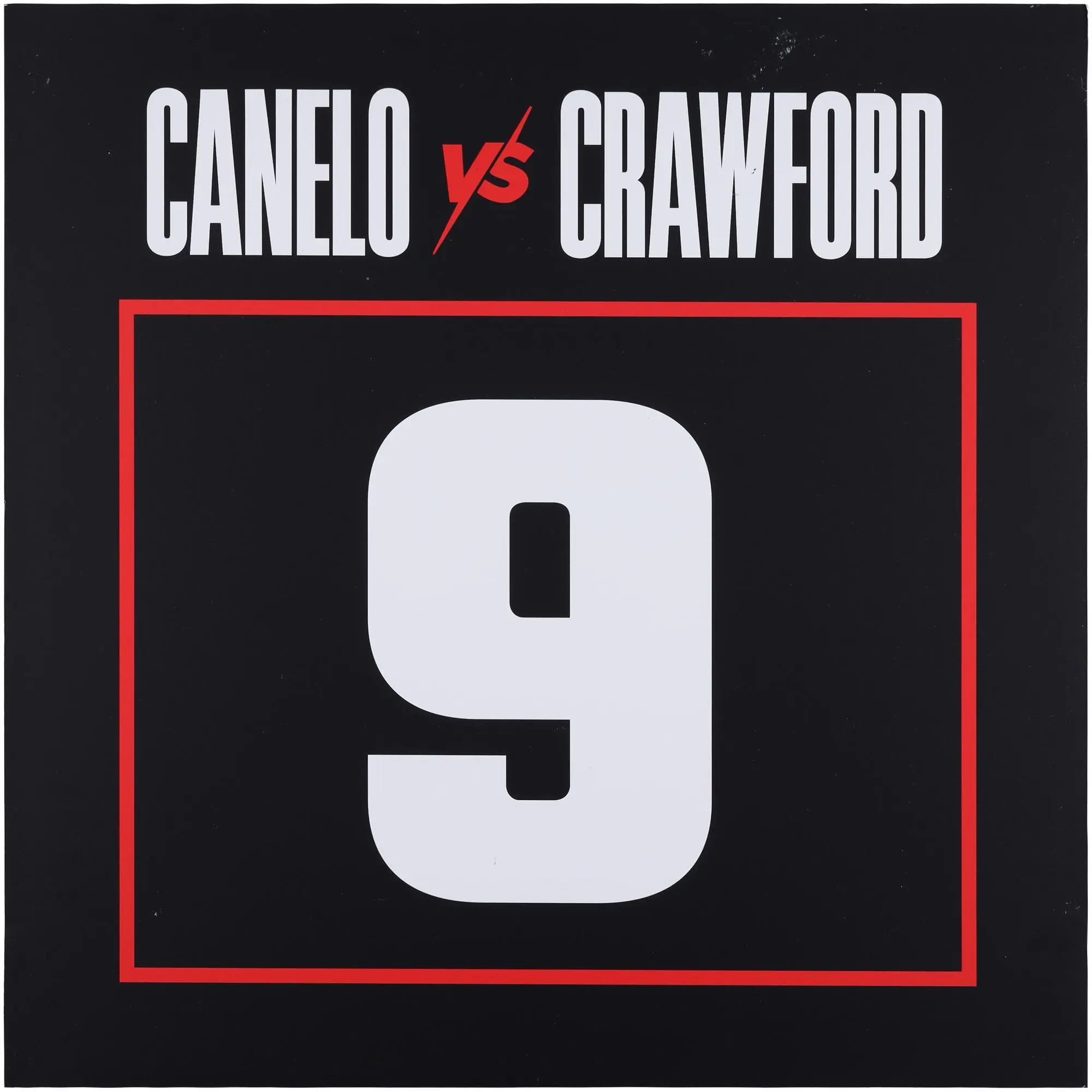Canelo Alvarez vs. Terrence Crawford Event-Used Round 9 Round Card from September 13, 2025