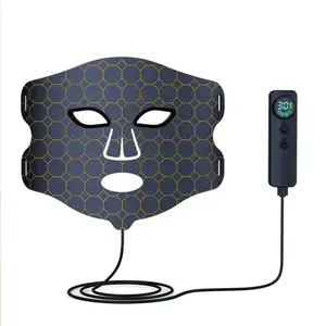 LED Light Facial Mask, 7 Colors Silicone Face Mask with Eye Pad for Home Use