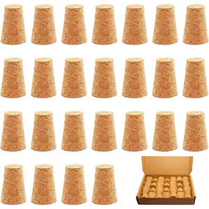 25Pack Cork Stoppers, Small Soft  Tapered Corks for ,  &  Bottles, DIY Crafts 0.94" x0.67"x 1.38"