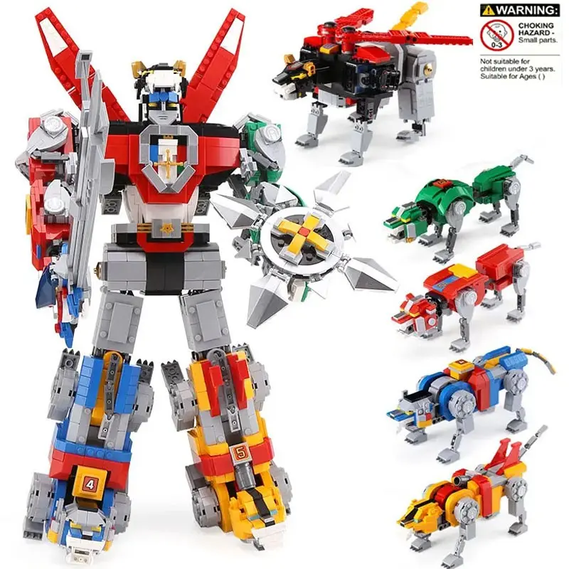 Creative Voltron Compatible Building Block Set, Building Kit, 5-in-1 Model Kit, Perfect Holiday Gift and Home Display Decor