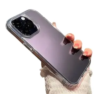 Simple Black Acrylic Transparent Phone Case, Compatible With All iPhone Models