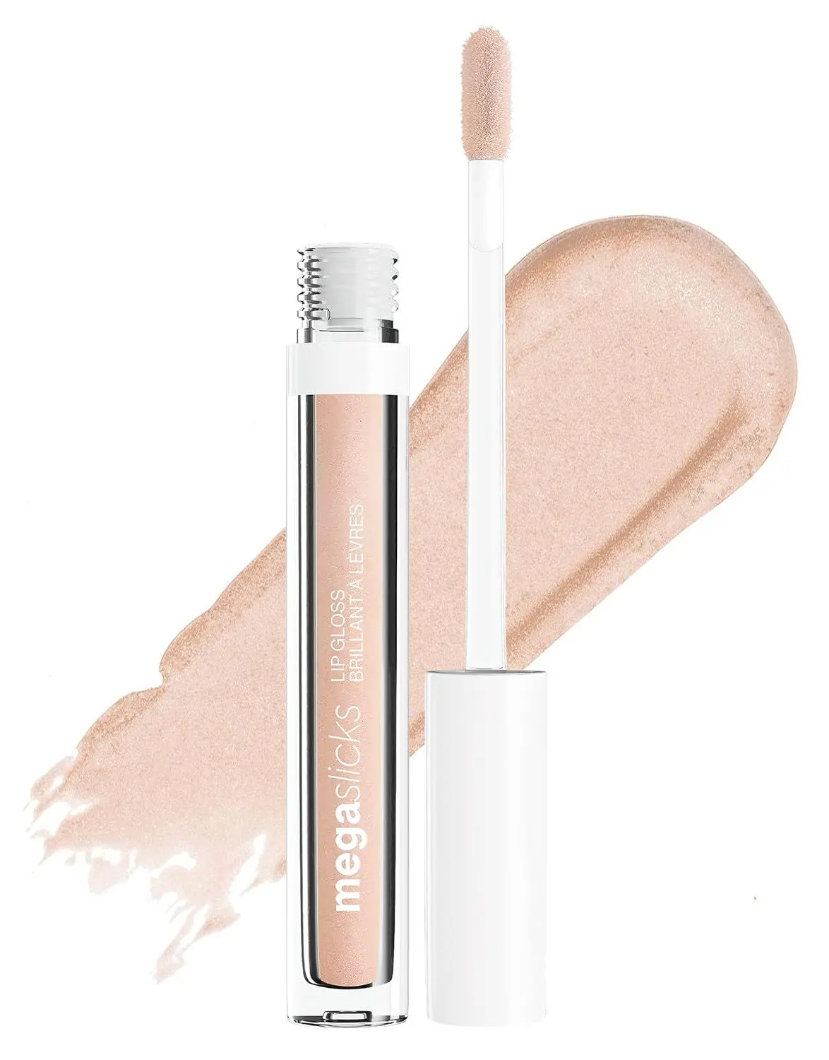 wet n wild MegaSlicks Lip Gloss, Ultra-Glossy, Vitamin-E Enriched, Ultra-Gloss High Shine Moisturizing, Cruelty-Free & Vegan - Crystal Clear