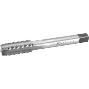 Burkit M12 X 1.25 Thread Tap Right Hand, HSS M12 x 1.25 Straight Fluted Machine Tap