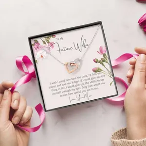 Future Wife Necklace, Future Wife Gift, Engagement Gift For Her, Future Wife Birthday Necklace Gift, Gift From Future Husband 177, romantic gift, engagement present, meaningful jewelry, LED gift box, anniversary surprise