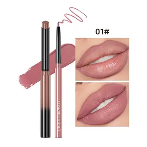 Qibest Matte Lipstick Pen Set, Long-Lasting Waterproof Nude Color Lip Liner, Non-Fading Smudgeproof Makeup Kit for Women, Matte Lip Pencil