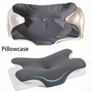 Ergonomic Silk Butterfly-Shaped Neck Pillow Cover, Adjustable Height Design, Suitable for Side-Lying/lying-Down/abs Sleeping Positions