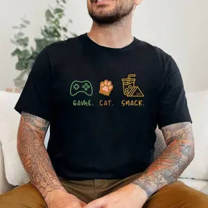 Funny Gamer Cat T-Shirt: Video Game Lover Gift R