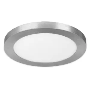 Feit Electric FP13-4WY-NK 13 x 1 in. 15W Round Flat Panel LED Light Fixture with Selectable Color Temperatures, Nickel