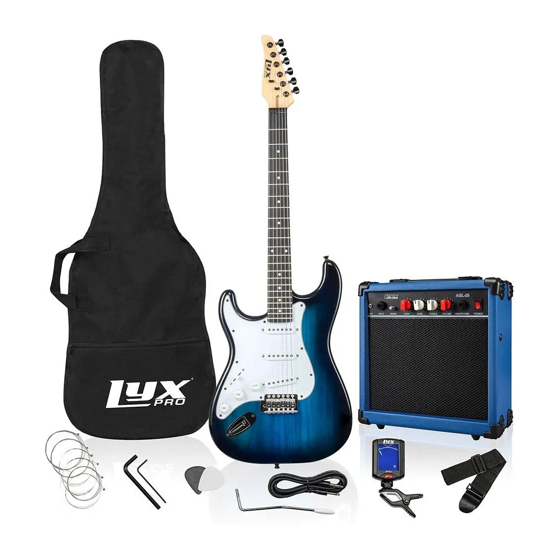 LyxPro 39"Left Hand Electric Stratocaster Guitar & Starter Kit LyxPro 39"Left Hand Electric Stratocaster Guitar & Starter Kit
