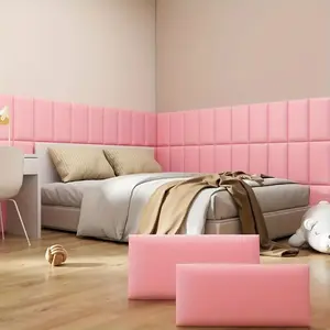 8pc Self-Adhesive Wood Wall Panels, 3D Texture Design, Bedroom & Living Room Wall Protection, Headboard Protector, Easy Installation