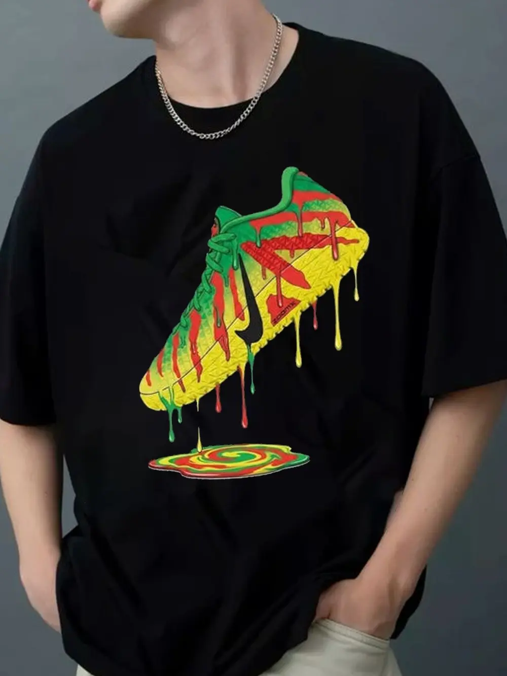 Ja 3 Jurassic Park Explorer Sneaker Match Tee, Green Spark Sneaker Match Tee, Retro Explorer Streetwear Shirt, Dripping Graphic Basketball T-Shirt