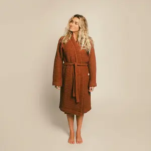 Organic Cotton Weightless Waffle Bath Robe
