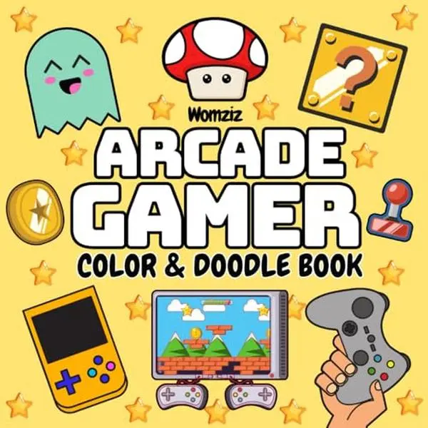 Arcade Gamer Color & Doodle Coloring Book: Bold, Easy Gaming Designs for Adults and Kids, Ideal for Relaxation and Stress-Relief (Gamer Activity Book), Coloring Books